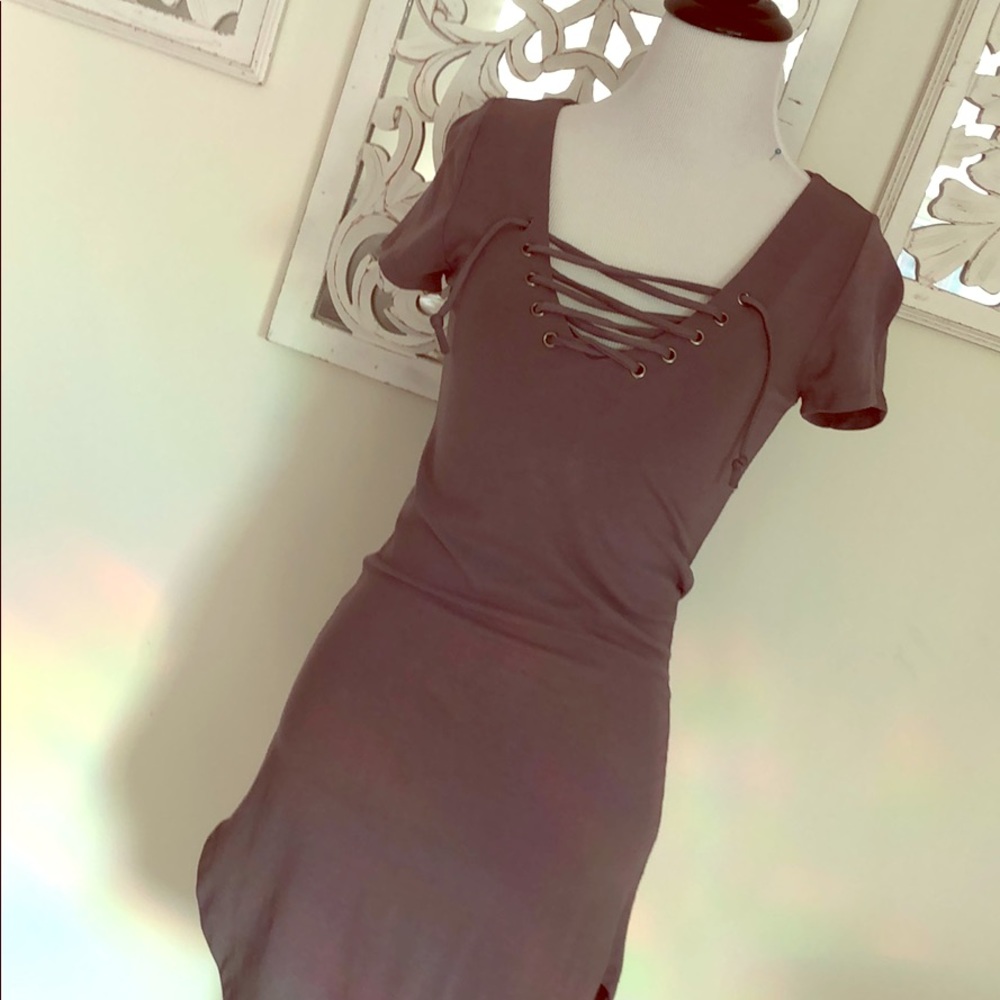 Charcoal Grey T-shirt Dress
